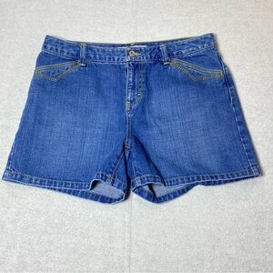 Tommy Hilfiger Jean Shorts Womens 10 Blue Mid Rise Stretch Casual Summer Denim
